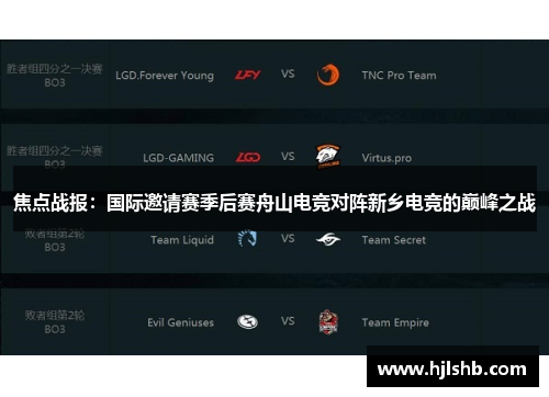 焦点战报：国际邀请赛季后赛舟山电竞对阵新乡电竞的巅峰之战
